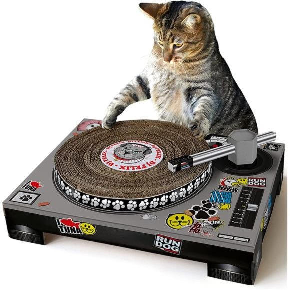 Cat Scratcher DJ Deck Interactive Cat Toys Cat Scratching Post Alternative - Picture 1 of 7